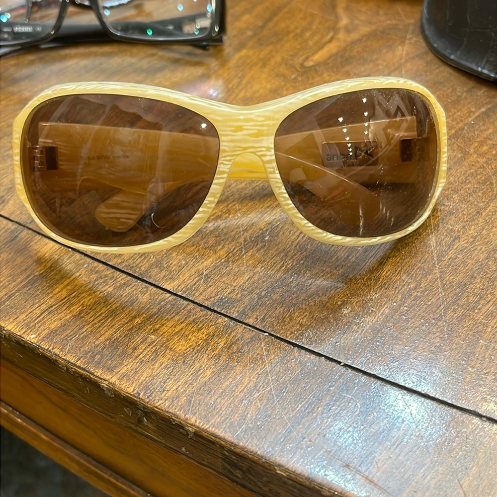 ANON Rufus CROCODILE POLARIZED SUNGLASSES! Unisex Rare Vintage Shades w/ Case!